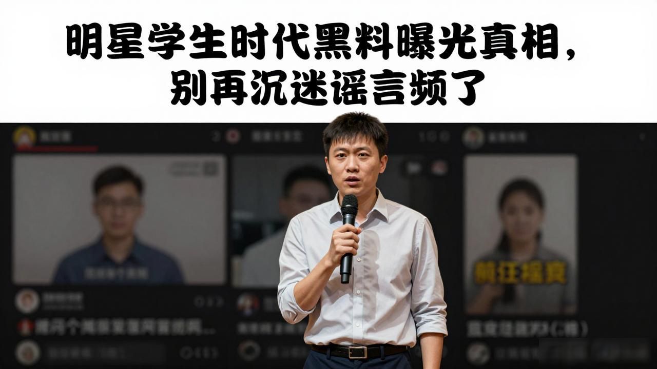 明星学生时代黑料曝光真相，别再沉迷谣言视频了